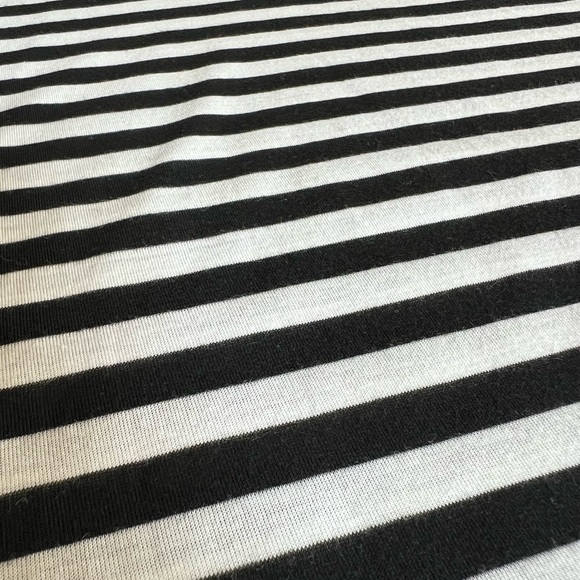 Poet EUC Striped Black and White Cowl Neck 3/4 Sleeve Jersey Tunic Blouse Size M - Picture 13 of 13